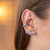 Piercing de Prata Pressão Cartilagem Conch Brilhante