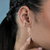 Piercing de Prata Pressão Cravejado Hélix: Toque Sutil de Glamour