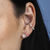 Piercing de Prata Pressão Elo Cartier Cravejado