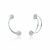 Brinco de Prata Earcuff Flores
