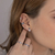 Piercing de Prata Pressão Folhas Cartilagem