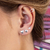 Piercing de Prata Pressão Ondas 10 MM: Estilo Audacioso para Eventos Casuais