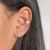 Piercing de Prata Fake Pressão Cruz c/ Zircônias