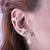 Piercing de Prata Pressão Pérola - Coleção Noivas