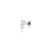 Piercing de Prata Triangular Cravejado