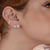 Piercing de Pressão Prata Conch Com Pena