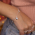 Pulseira de Prata Cinco Corações 18cm