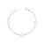 Pulseira de Prata 925 Três Folhas Vazadas 19cm