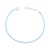 Pulseira de Prata Azul Cristal com Bolinhas 20 cm: Perfeita para Ocasiões Especiais