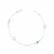 Pulseira Bolinhas e Cristal Verde e Rosa (2mm) 20cm