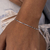 Pulseira de Prata Cilindros Diamantados 19cm: Toque de Brilho