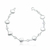 Pulseira de Prata Delicada Conchas e Pontos de Luz 18cm