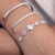Pulseira de Prata Elo de Corações 19cm