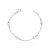 Pulseira de Prata Corações de Zircônias 18cm: Brilho e Amor