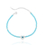 Pulseira de Prata Cristal Azul e Olho Grego 21cm