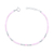 Pulseira de Prata Cristais Rosa 17cm: Brilho Sutil para Complementar seu Look
