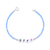 Pulseira de Prata BFF Cristais Azul Boreal (3mm) 18cm