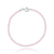 Pulseira de Prata Delicado Cristais Rosa Fosco 17cm