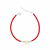 Pulseira de Cristais Vermelho com Bolinhas (Brilha no Escuro) 19cm