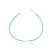 Pulseira de Prata Cristal Azul e Pérola Biwa 18cm