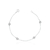 Pulseira de Prata Quatro Zircônias Brancas 20cm
