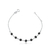 Pulseira de Prata Sete Pontos de Luz Preto 19cm