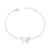 Pulseira de Prata 925 Borboleta Geométrica 18cm