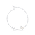 Pulseira de Prata Borboleta Madrepérola 20cm