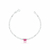 Pulseira de Prata Borboleta Rosa: Encanto e Delicadeza