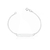 Pulseira de Prata Chapinha com Coração 14cm