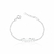 Pulseira de Prata Chapinha Infantil Ursinho Vazada 13cm Personalizável (Ler Descrição)