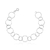Pulseira de Prata Elos Círculos Longos 18cm