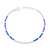 Pulseira de Prata com Cristais Coloridos e Bolinhas 19cm