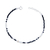 Pulseira de Prata Cristal Preto c/ Pérolas Biwa 19cm