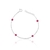 Pulseira de Prata com Cristais Rosa 18cm: Sutileza e Brilho para Qualquer Ocasião.
