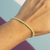 Pulseira de Prata e Cristal Verde 20cm