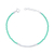 Pulseira de Prata com Cristal Verde e Bolinhas 19cm