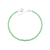 Pulseira de Prata com Cristal Verdes 17cm