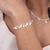 Pulseira de Prata Elo Português com Estrelas 18cm