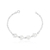 Pulseira de Prata com Quatro Corações Espelhados 18cm
