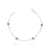 Pulseira de Prata Delicada com Zircônias Brancas 19cm