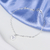 Pulseira de Prata Coração Cristal Branco 18cm