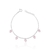 Pulseira de Prata Coração Cristal Rosa Claro 18cm: Símbolo de Amor e Delicadeza