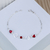Mix Passione: Pulseiras Coração Vermelho e Vazado - loja online
