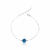 Pulseira de Prata Quartzo Azul 20cm