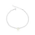 Pulseira de Prata Cristal Furta Cor c/ Flor Madrepérola 18cm