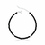 Pulseira de Prata Cristal Preto com Bolinhas 18cm