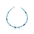 Pulseira de Prata com Cristal Azul - Coleção Florescer