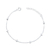 [CAIXINHA] Pulseira de Prata Diamantada c/ Bolinhas Lisas 20cm