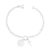 Pulseira de Prata Delicado Elo Pai Nosso com Cruz 18cm